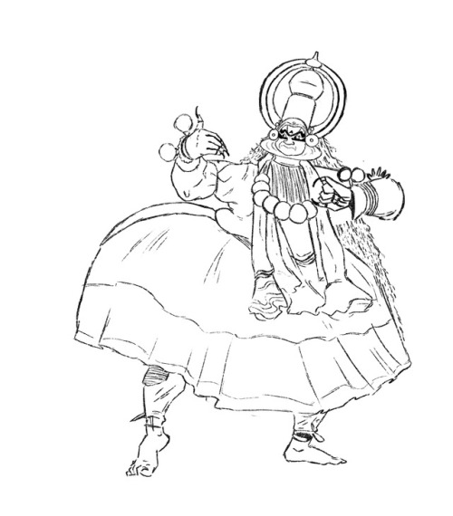 500x570 Kathakali Dance Tumblr - Kathakali Sketch