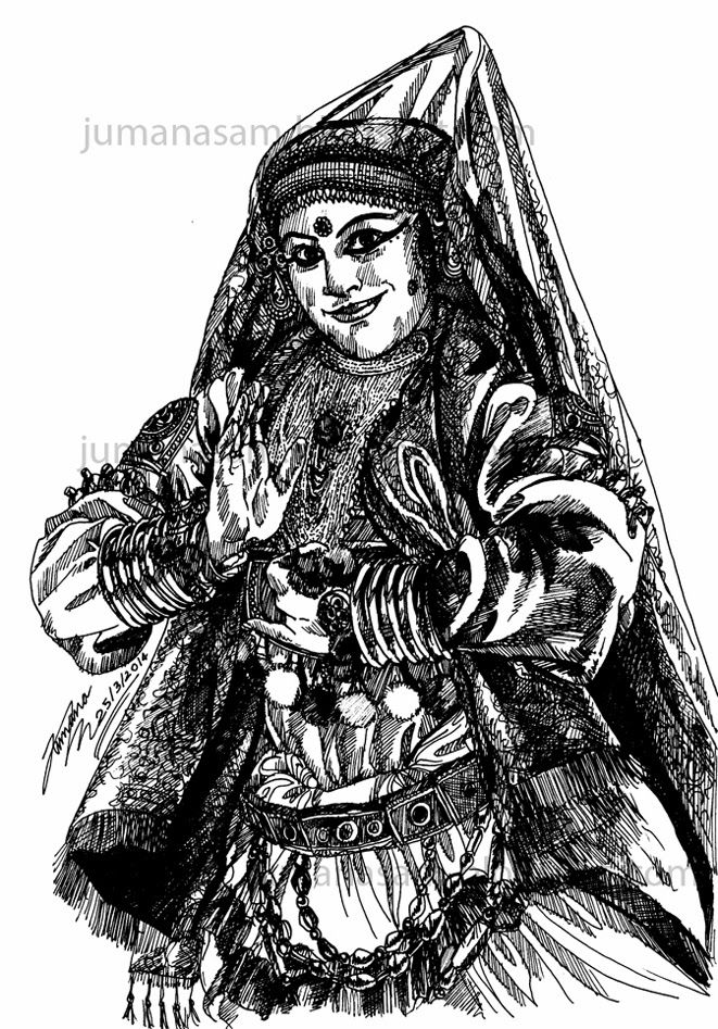 661x947 Kathakali Drawing - Kathakali Sketch