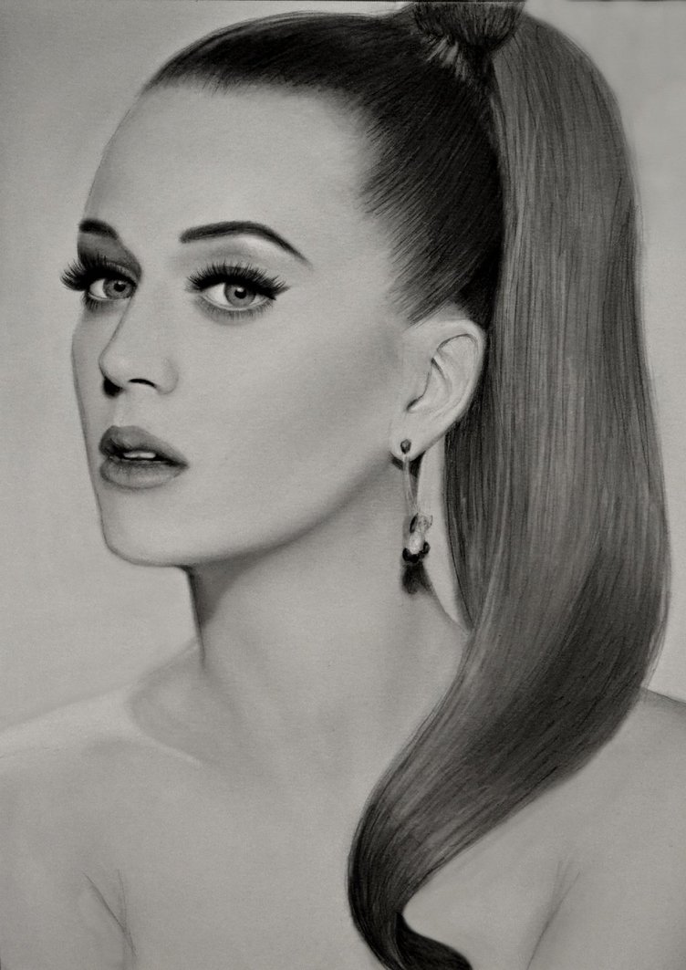752x1063 Katy Perry Drawing, Pencil, Sketch, Colorful, Realistic Art Images - Katy Perry Sketch