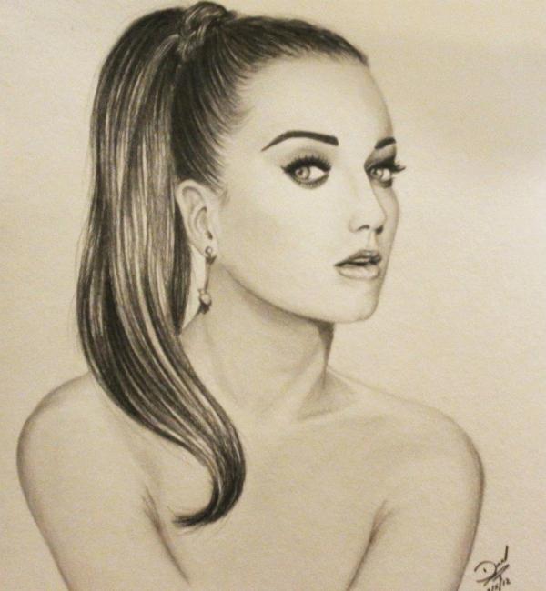 600x650 Portrait Of Katy Perry By Rancidnirvana On Stars Portraits - Katy Perry Sketch