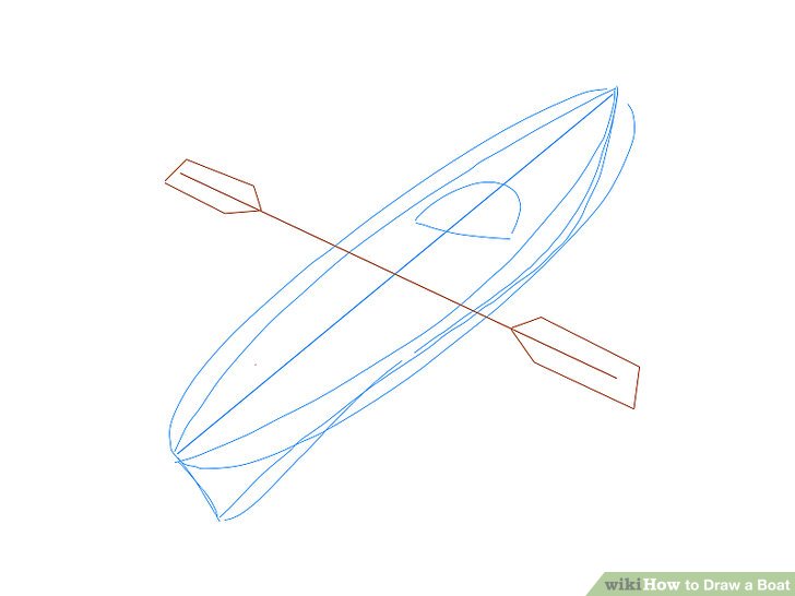 728x546 How To Draw A Boat - Kayak Sketch