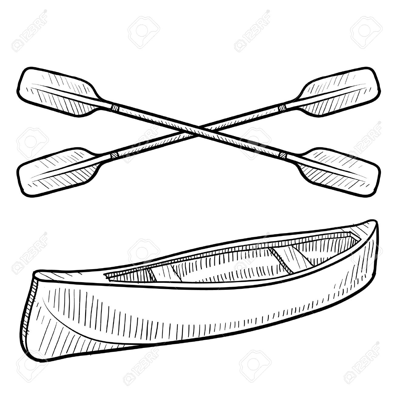 1300x1300 Collection Of Free Canoeing Clipart Sketch. Download On Ubisafe - Kayak Sketch