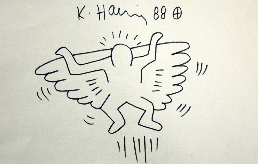 1000x634 Keith Haring (1958 90) Artist And Social Activist, A Sketch On - Keith Haring Sketches
