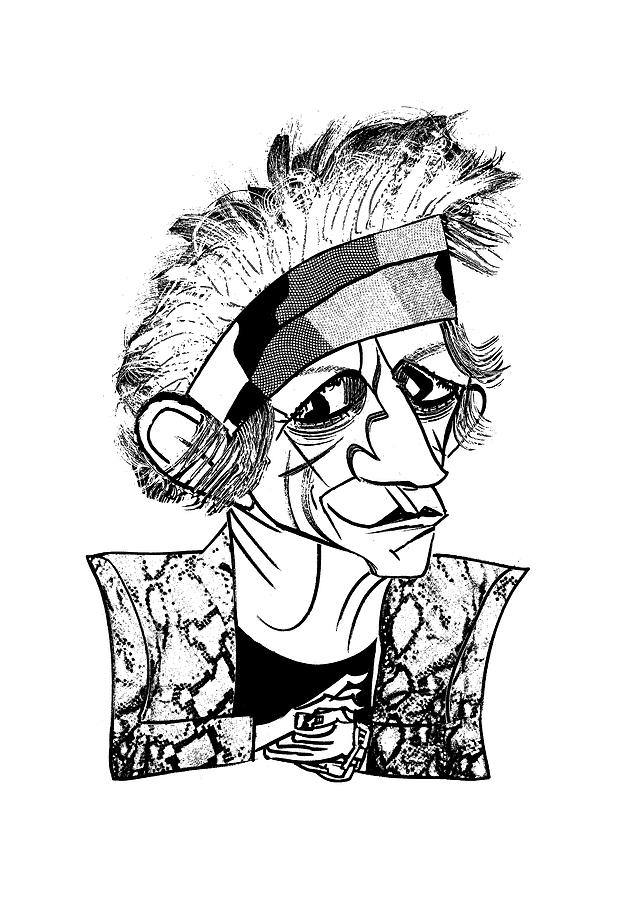 622x900 Keith Richards Drawing By Tom Bachtell - Keith Richards Sketch