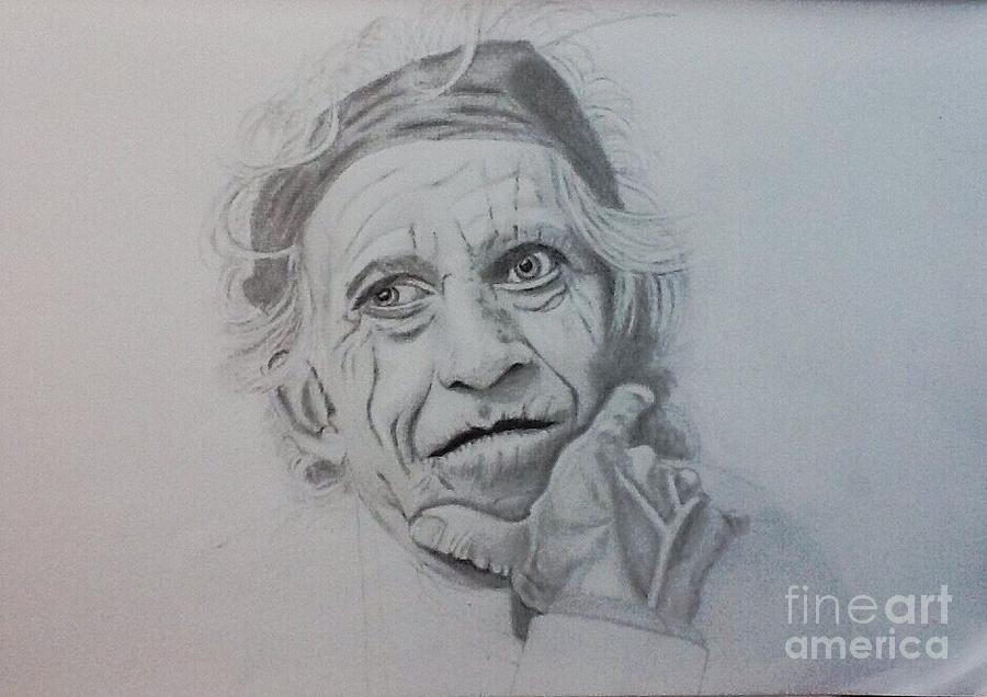 900x636 Keith Richards Of The Rolling Stone Drawing By Robert Monk - Keith Richards Sketch