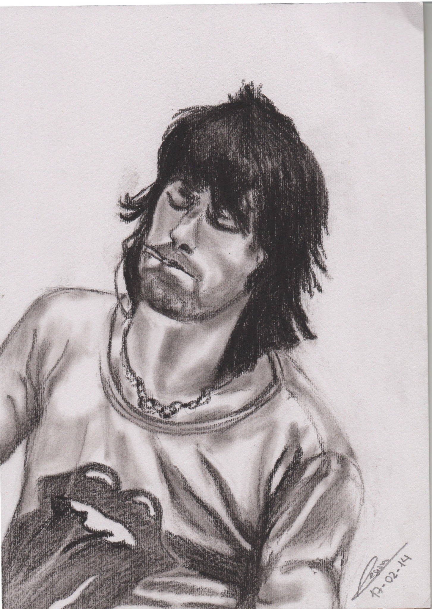 1453x2048 Keith Richards A Portrait Art On Cut Out + Keep Creation By - Keith Richards Sketch