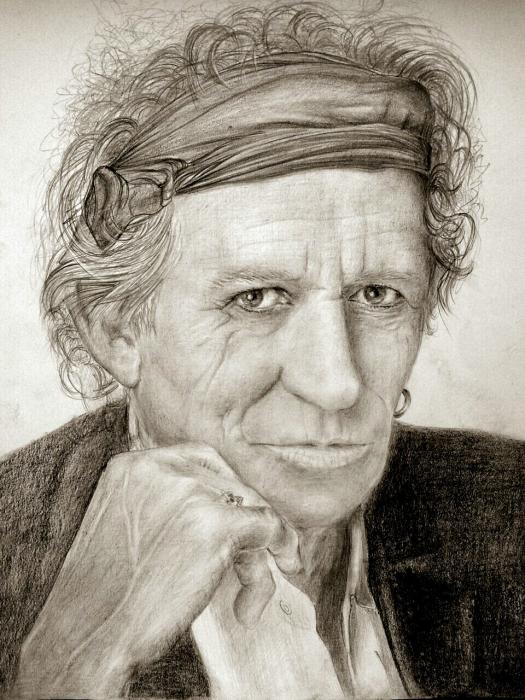 525x700 Portrait Of Keith Richards By A.tosto On Stars Portraits - Keith Richards Sketch