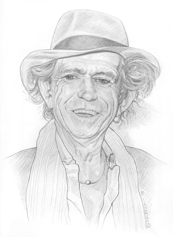 584x800 Rodenberg Art Blog Keith Richards - Keith Richards Sketch