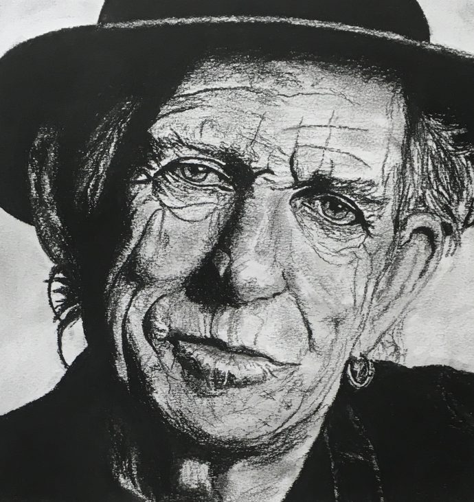 690x731 Keith Richards - Keith Richards Sketch