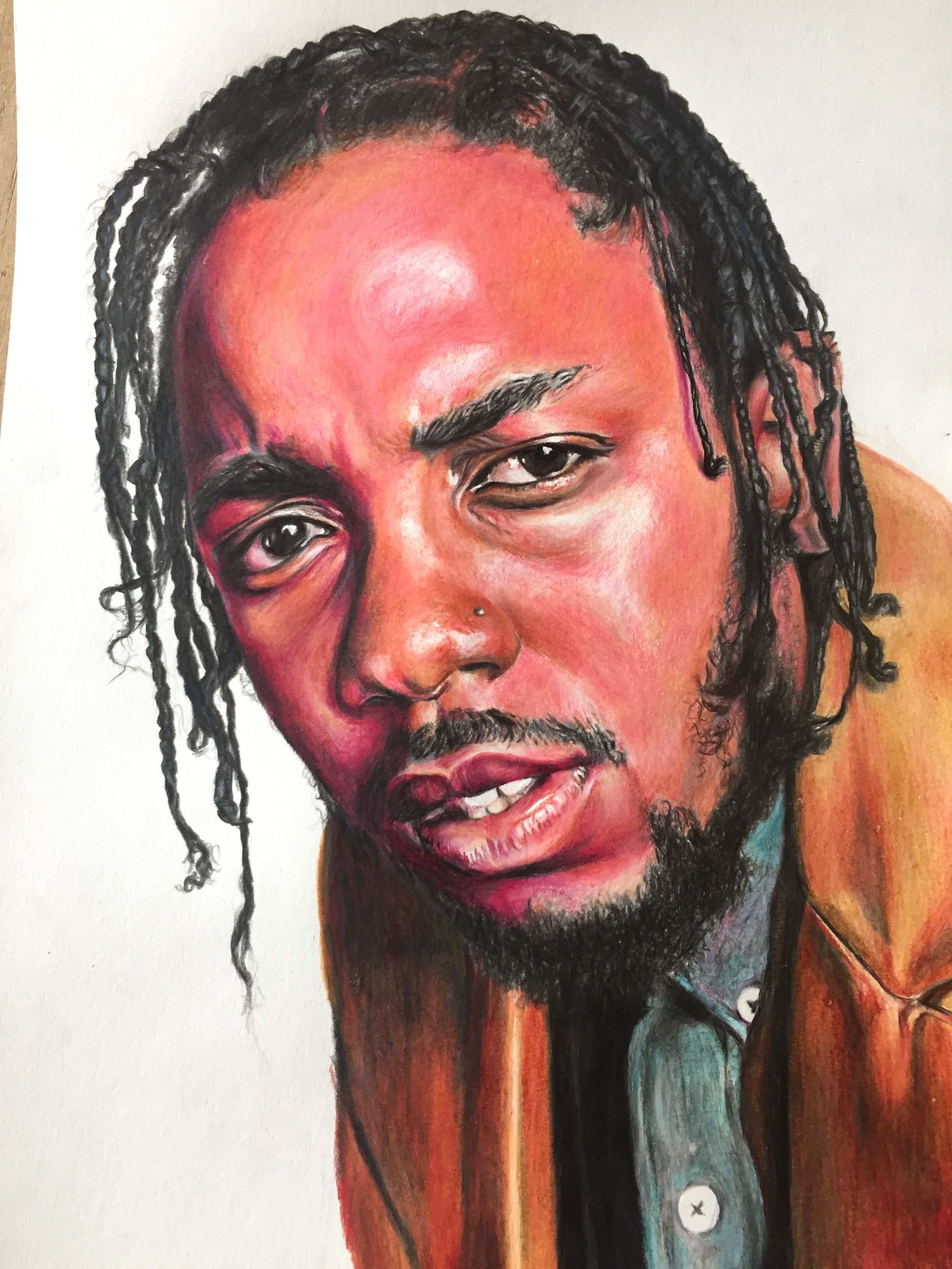 2448x3264 Kendrick Lamar Portrait Drawing By Morgan Scriven Drawings - Kendrick Lamar Sketch
