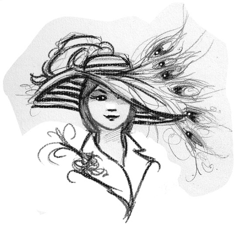 500x468 Sketch Of Kentucky Derby Hat Lavatican - Kentucky Derby Sketch