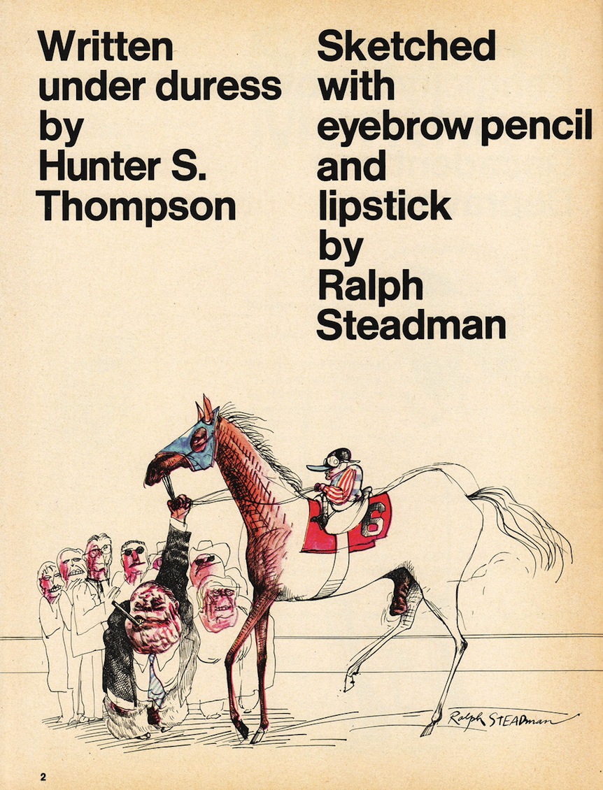 862x1130 The Kentucky Derby Is Decadent And Depraved By Hunter S. Thompson - Kentucky Derby Sketch