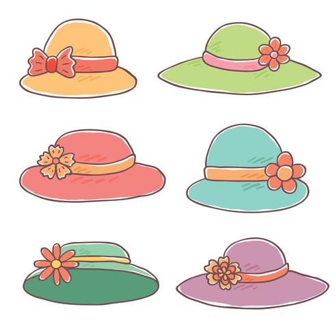 490x490 Hand Drawn Kentucky Derby Hats Vector - Kentucky Derby Sketch