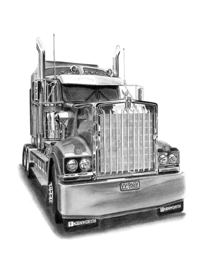 792x1008 Kenworth T909 By E1969r - Kenworth Sketch