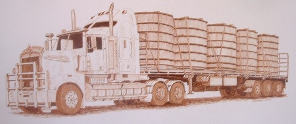 599x251 Kenworth Truck - Kenworth Sketch