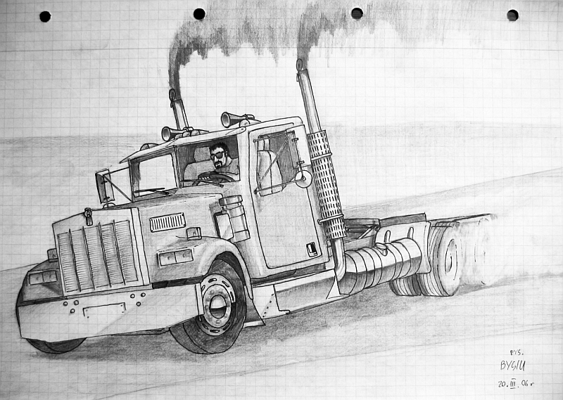 800x569 Kenworth W900l Drift By Kalasznikow47 - Kenworth Sketch