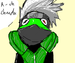 300x250 Kermit Is Secretly Kakashi Drawing By Guacamoldy - Kermit Sketch