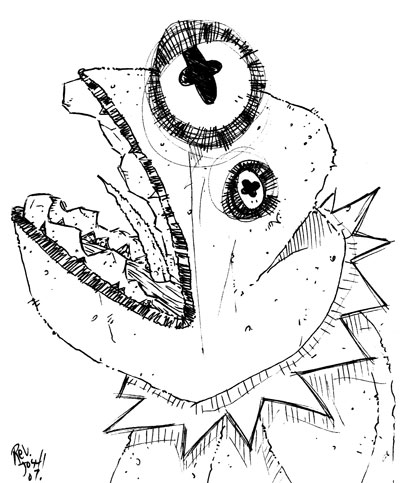 400x483 Kermit Life Without Taffy - Kermit Sketch