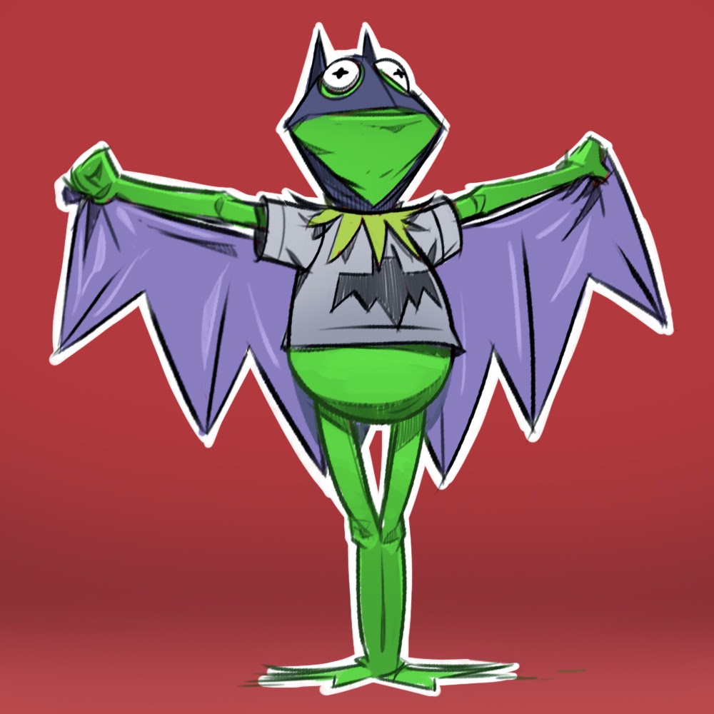 1000x1000 P.cohen Sketch Blog Bat Kermit - Kermit Sketch