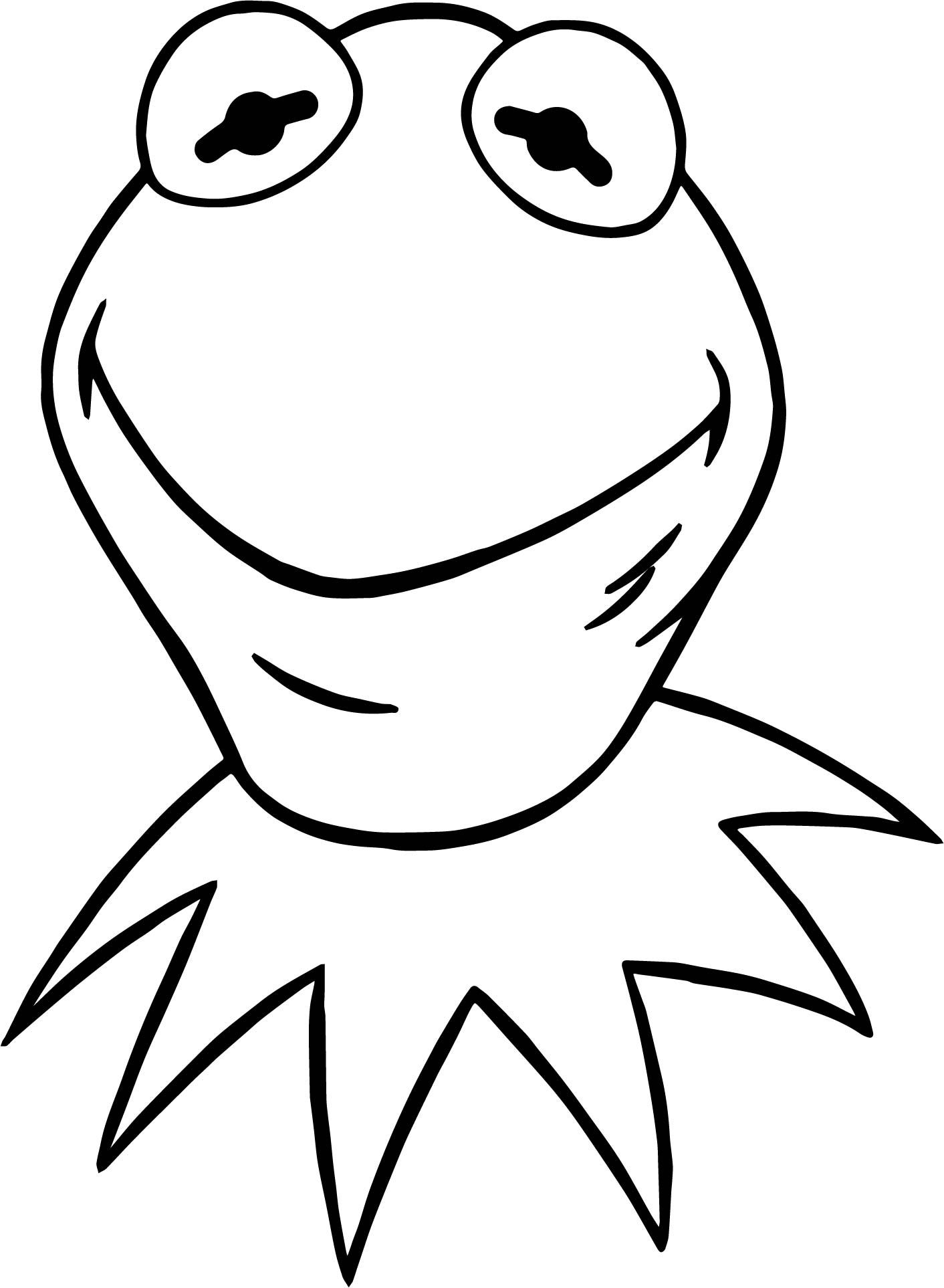 1412x1926 The Muppets Kermit The Frog Face Coloring Pages Wecoloringpage - Kermit The Frog Sketch
