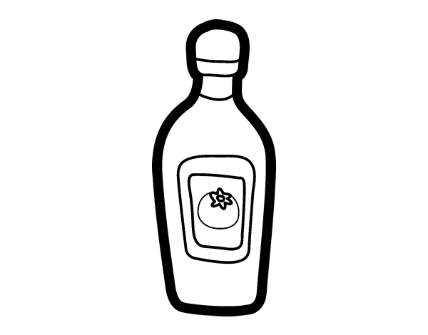 600x470 Ketchup Coloring Page - Ketchup Sketch