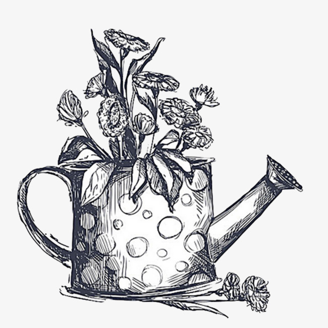Как нарисовать цветы в чайнике - 98 фото