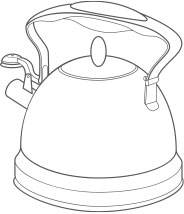 184x214 Whistling Kettle 2.5 Qt The Plus Brand - Kettle Sketch