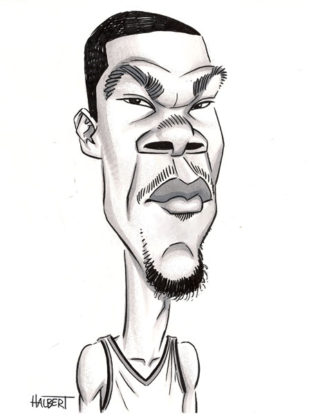 450x600 Kevin Durant Caricature - Kevin Durant Sketch