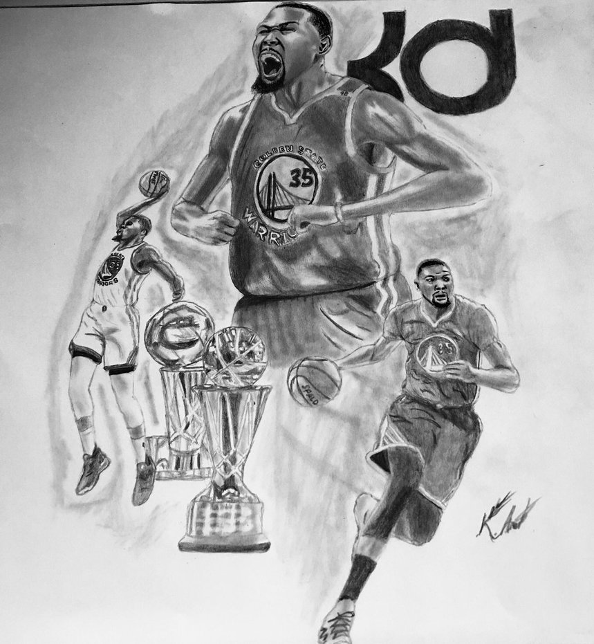 859x931 Kevin Durant Drawing By Bigken20 - Kevin Durant Sketch