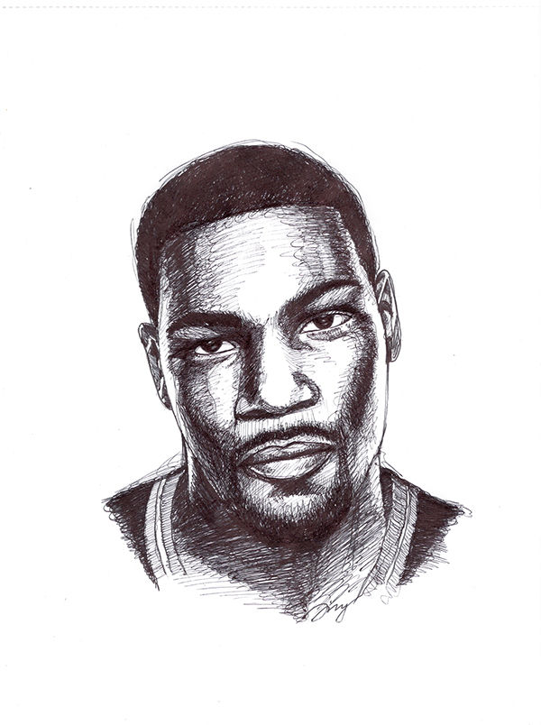 600x804 Sketchie Sketches Using A Ballpen On Behance - Kevin Durant Sketch