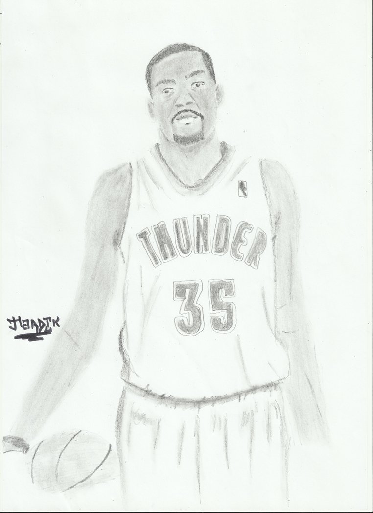 762x1048 Nba Kevin Durant Sketch By Hardik9 - Kevin Sketch