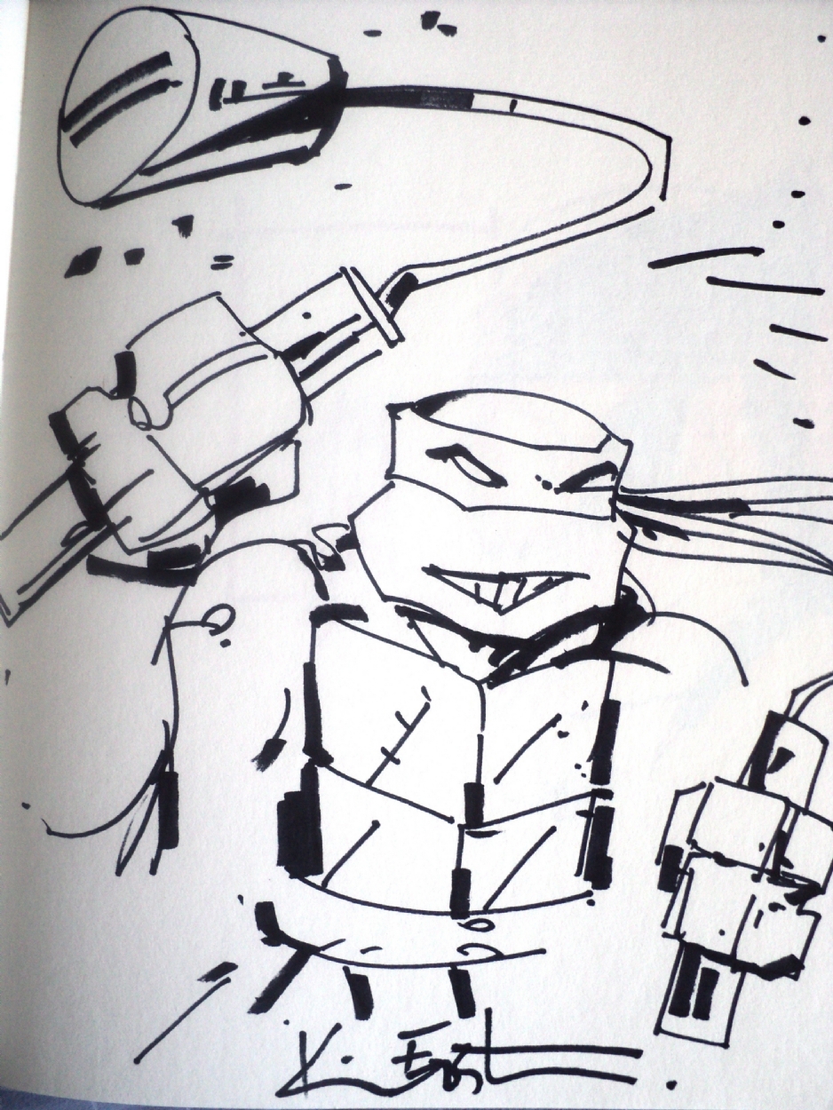 938x1250 Tmnt Michelangelo Con Sketch By Kevin Eastman Sdcc 2012, In Dave - Kevin Sketch