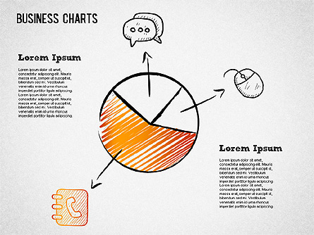 445x334 Sketch Drawing Style Charts For Presentations In Powerpoint And - Keynote Sketch