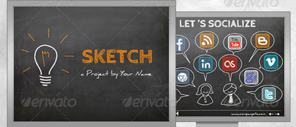 580x250 Sketch Powerpoint Template Free Download Keynote Template For - Keynote Sketch