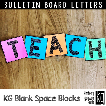 350x350 Bulletin Board Letters Kg Blank Space Sketch Blocks ~ Easy Cut Tpt - Kg Blank Space Sketch