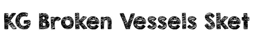 930x155 Kg Broken Vessels Sketch Font - Kg Broken Vessels Sketch