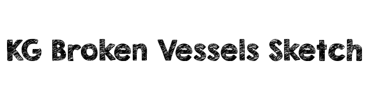 730x200 Kg Broken Vessels Sketch Font - Kg Broken Vessels Sketch