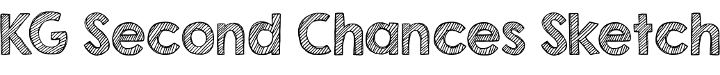1036x108 Kg Second Chances Font Family - Kg Second Chances Sketch