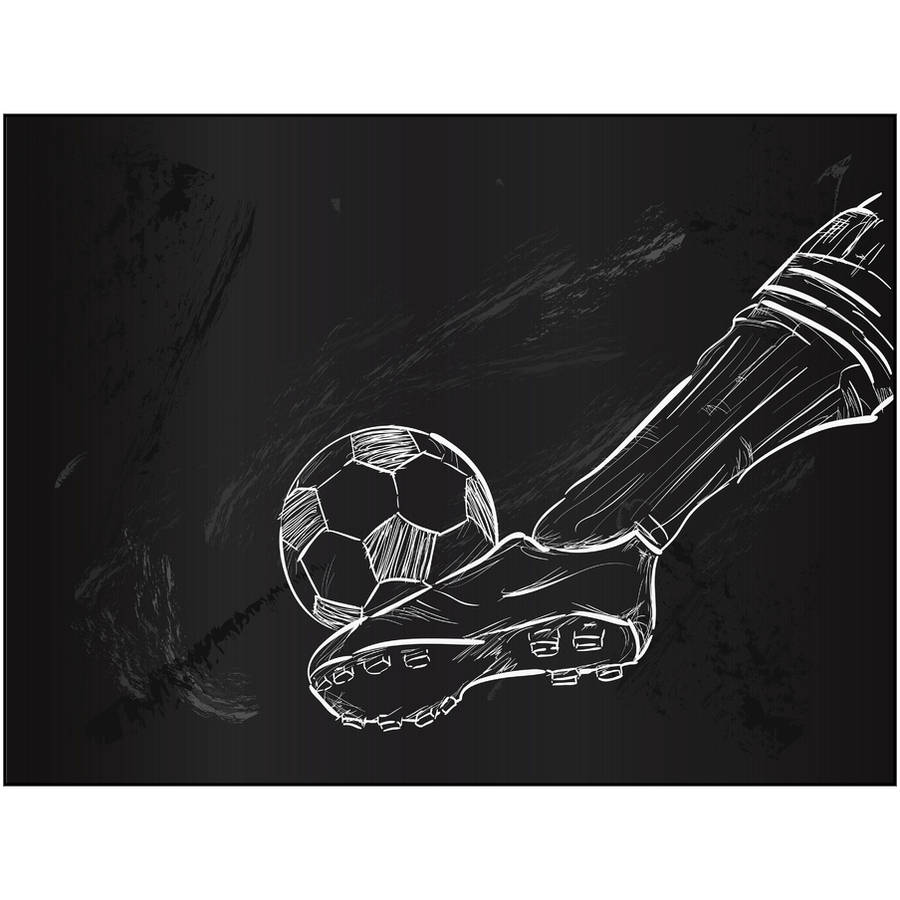 900x900 Kick The Soccer Ball Sketch Art By Eazl - Kick Sketch