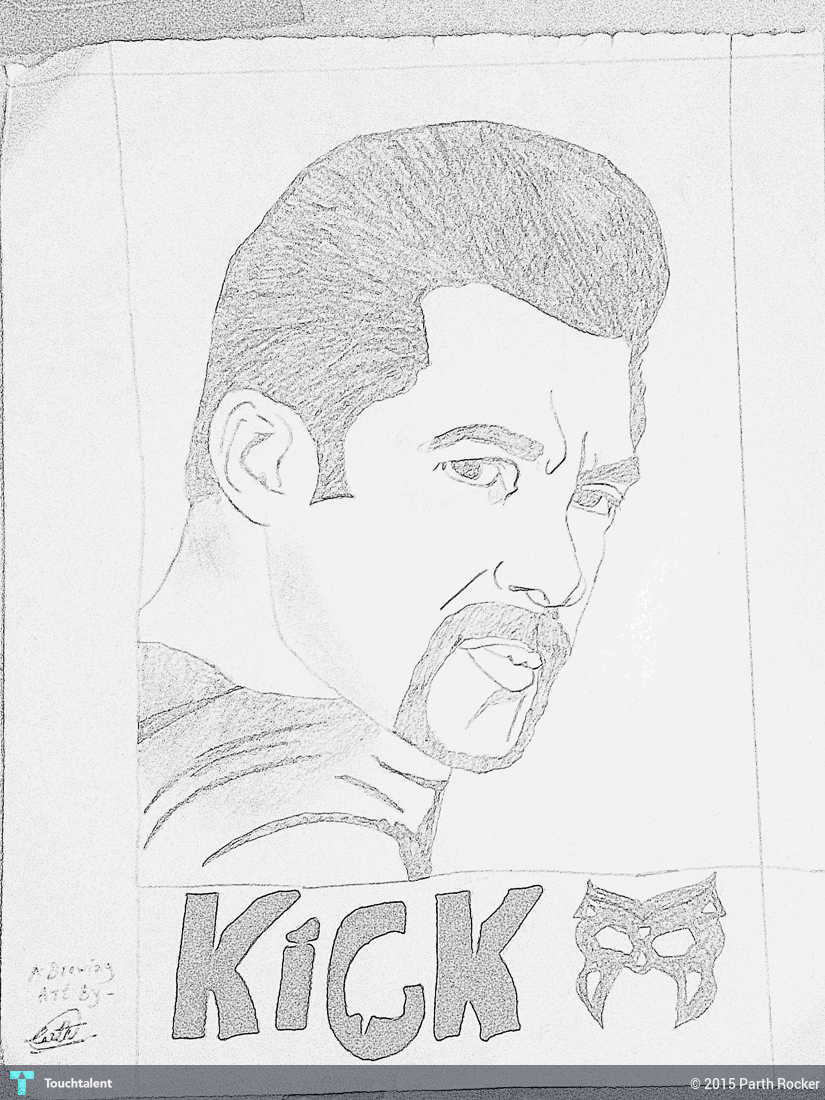 825x1100 Salman Khan In Kick Touchtalent - Kick Sketch