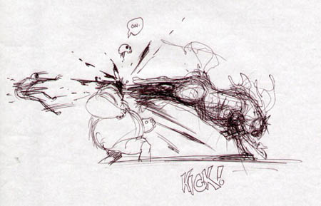 450x289 Darksiders Ruin Kick Concept Art - Kick Sketch