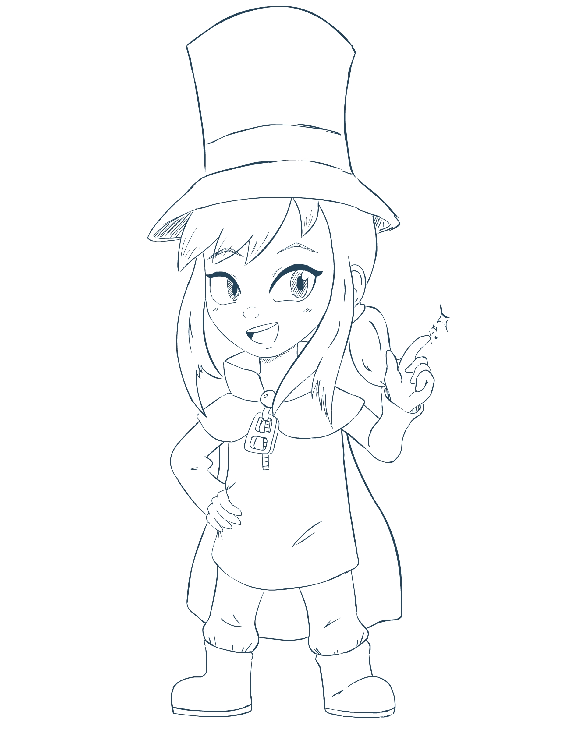1920x2400 Hat Kid Sketch By Tehcrayz On Newgrounds - Kid Sketch