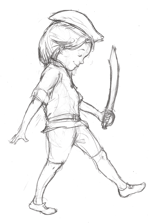 498x739 Jed Alexander Pirate Kid Sketch - Kid Sketch