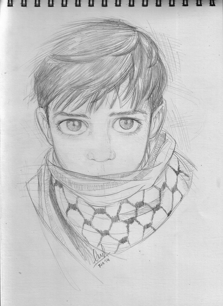 763x1048 Palestine Kid Sketch By Thesyahidseeker - Kid Sketch