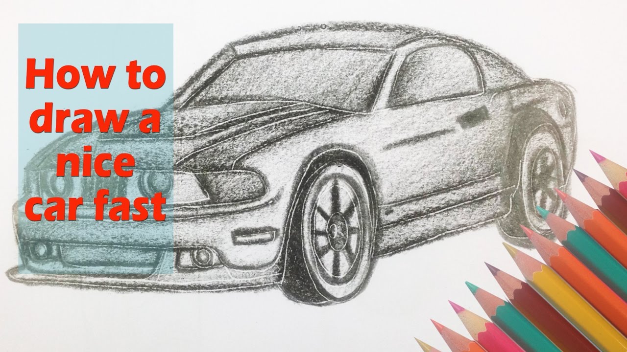 1280x720 How To Draw A Nice Car Fast - Kids Car Sketch