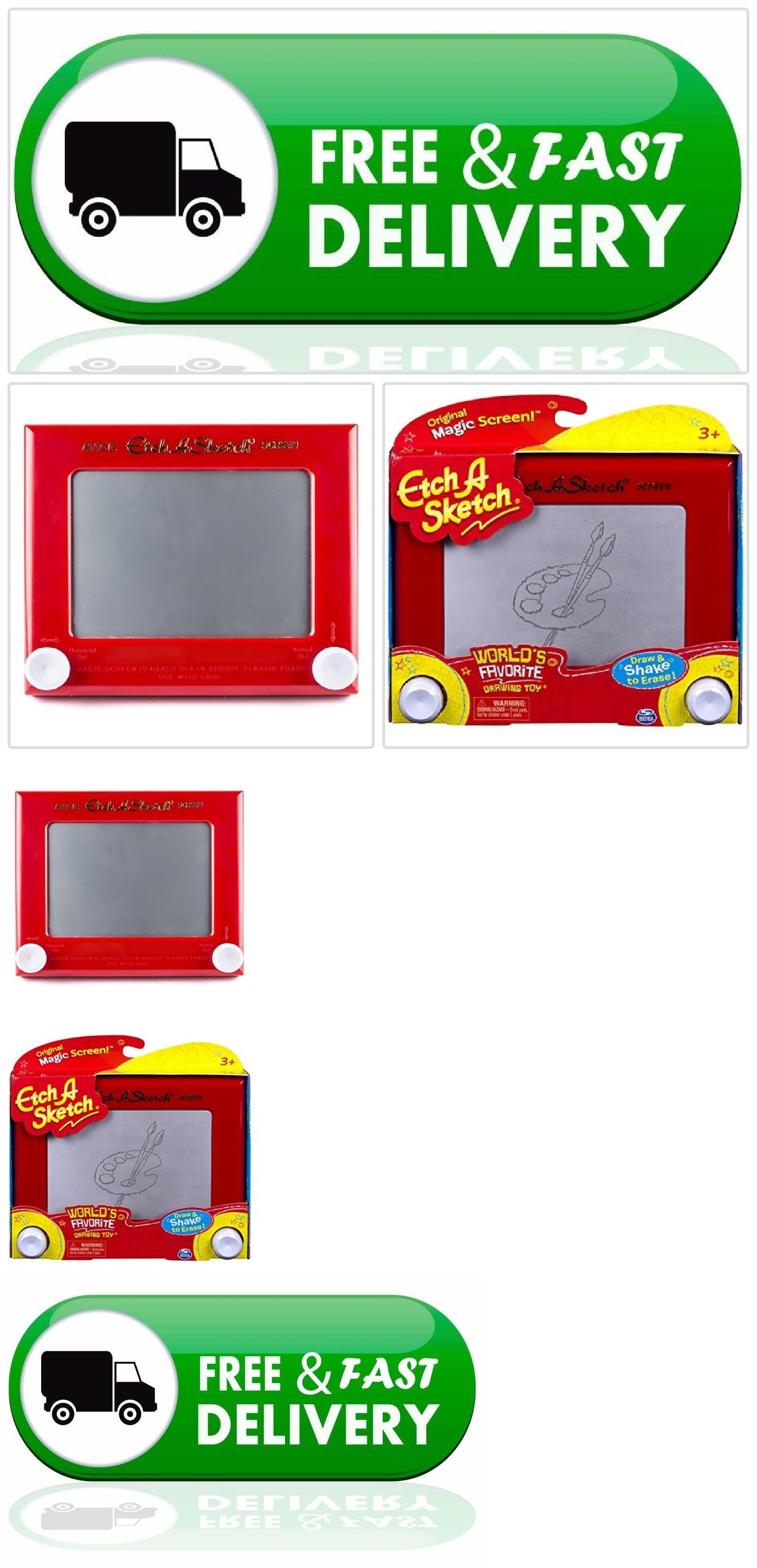 1600x3316 Classic Etch A Sketch Red Toys Creativity Drawing Kids New - Kids Etch A Sketch