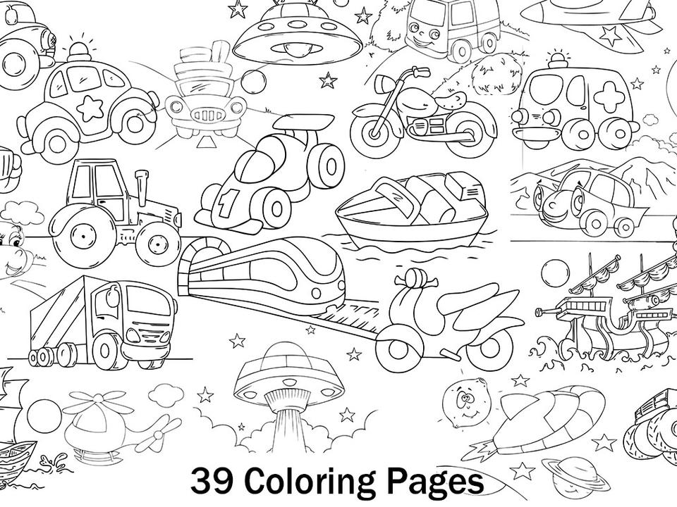 960x720 Cars Painting Book 4 School Kids Hd - Kids Painting Sketch