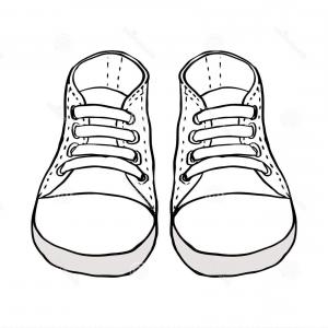 300x300 Stock Illustration Sketch Of Sport Shoes Shopatcloth - Kids Shoes Sketch