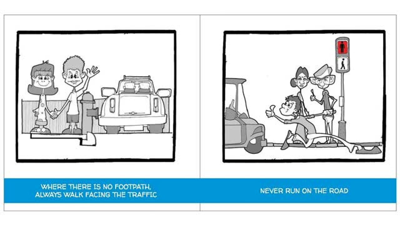 1280x720 Kids Sketch And Compile Cartoon Book On Road Safety - Kids Sketch Images