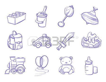 Kids Toys Sketch at PaintingValley.com | Explore collection of Kids